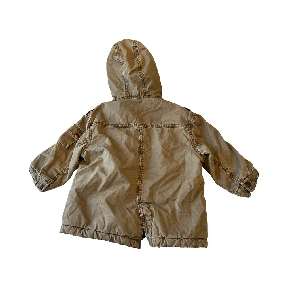 The Children's Place Boys Brown Sherpa Lined Utility Parka‎ Jacket 24M